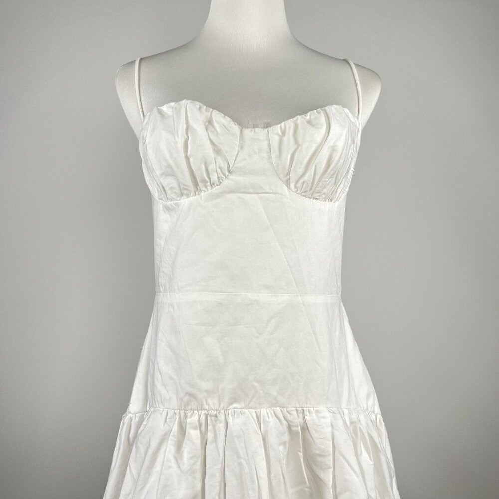 NWOT Farm Rio White Bubble Midi Dress Size M 100% Cotton - Picture 3 of 10